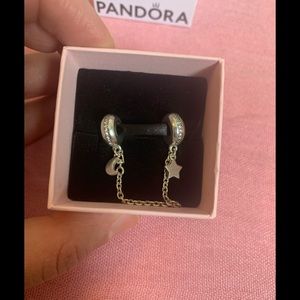 Pandora Star and Moon Safety Chain